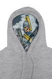 gray comfortable pullover hoody