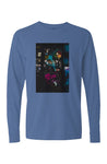 blue Pigment Dyed Heavyweight Long Sleeve T Shirt