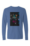 blue Pigment Dyed Heavyweight Long Sleeve T Shirt