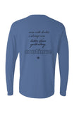 blue Pigment Dyed Heavyweight Long Sleeve T Shirt