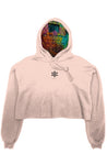 women crop fleece hoodie