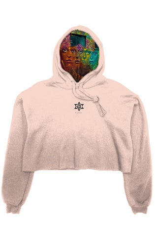 women crop fleece hoodie