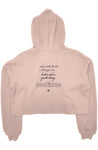 women crop fleece hoodie