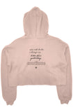 women crop fleece hoodie