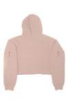 women crop fleece hoodie