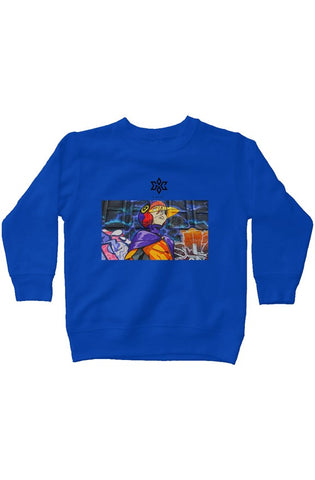 blue kids fleece sweatshirt