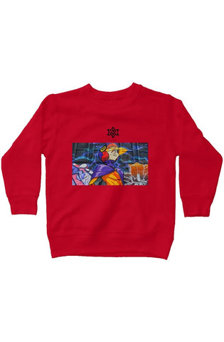red kids fleece sweatshirt