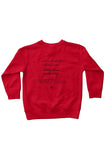 red kids fleece sweatshirt