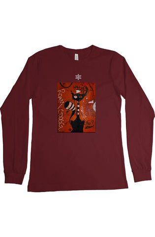 red premium Long Sleeve T Shirt - maroon
