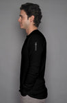 long sleeve henley - limited edition - black