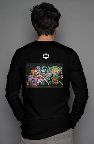long sleeve henley - limited edition - black