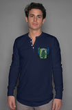 long sleeve henley - limited ed. blue