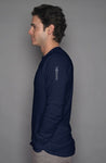 long sleeve henley - limited ed. blue