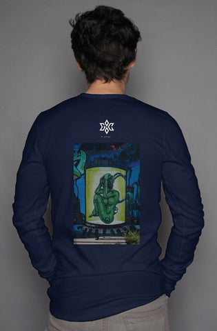 long sleeve henley - limited ed. blue