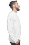 white premium long sleeve tee 