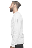 white premium long sleeve tee 